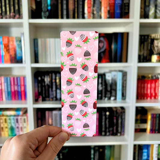 Chocolate Covered Strawberry Soft-Touch, Double-Sided Bookmark