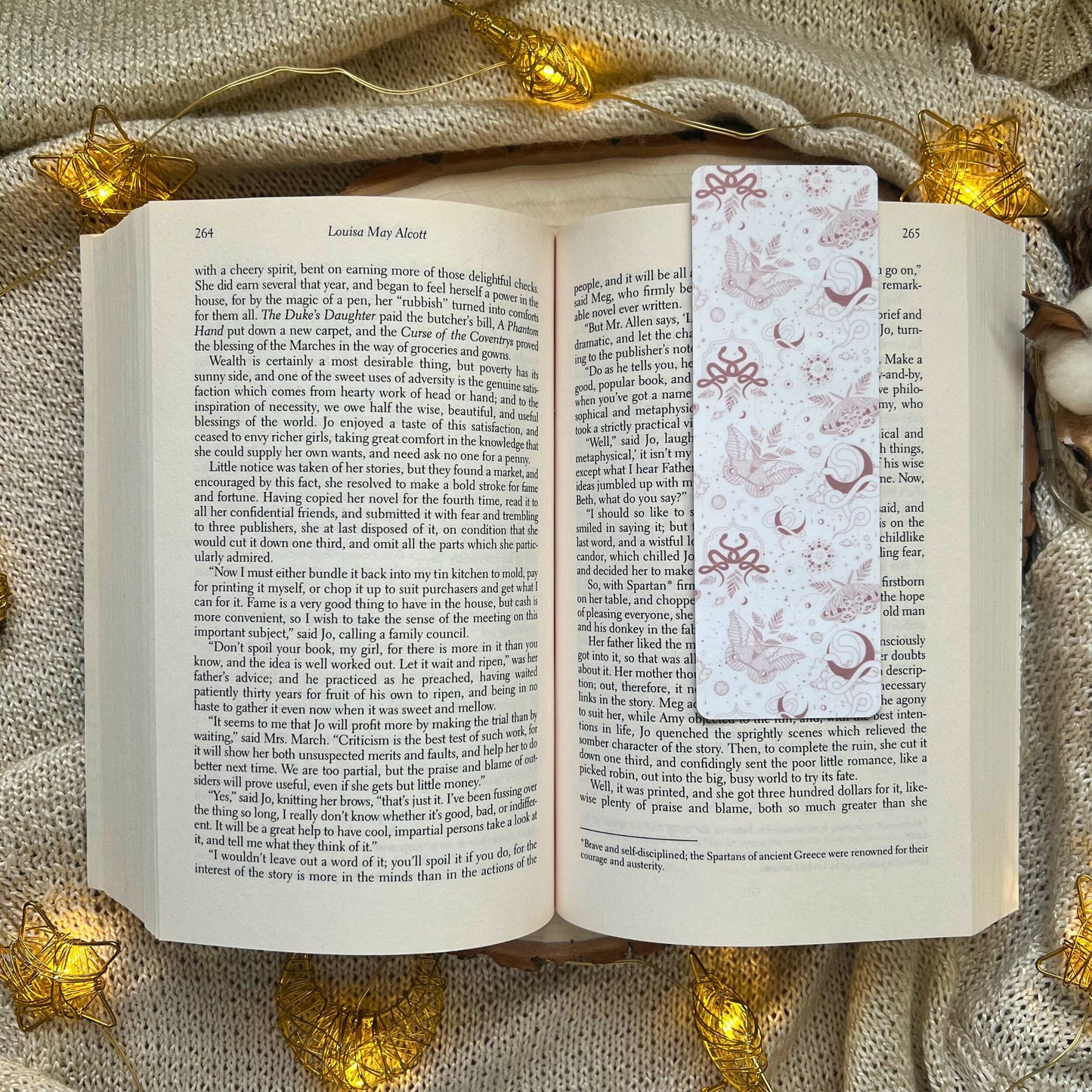 Celestial Pink Laminated Bookmark