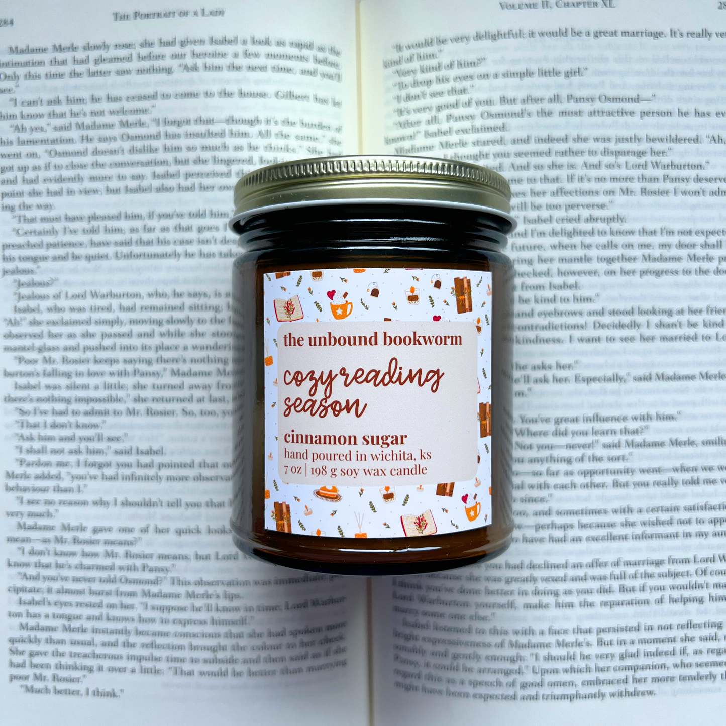 Cozy Reading Season Fall Candle | 7 oz Soy Candle