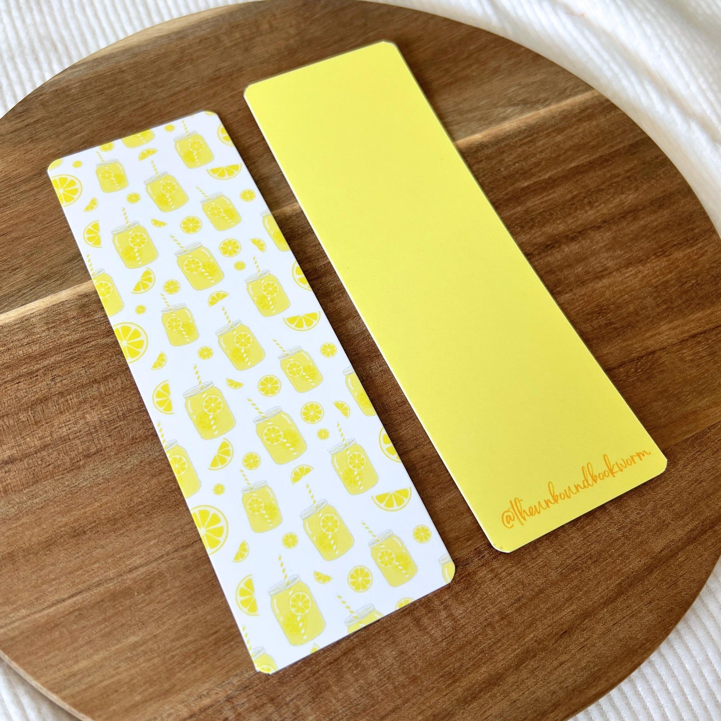 Lemonade Pattern Soft-Touch, Double Sided Bookmark