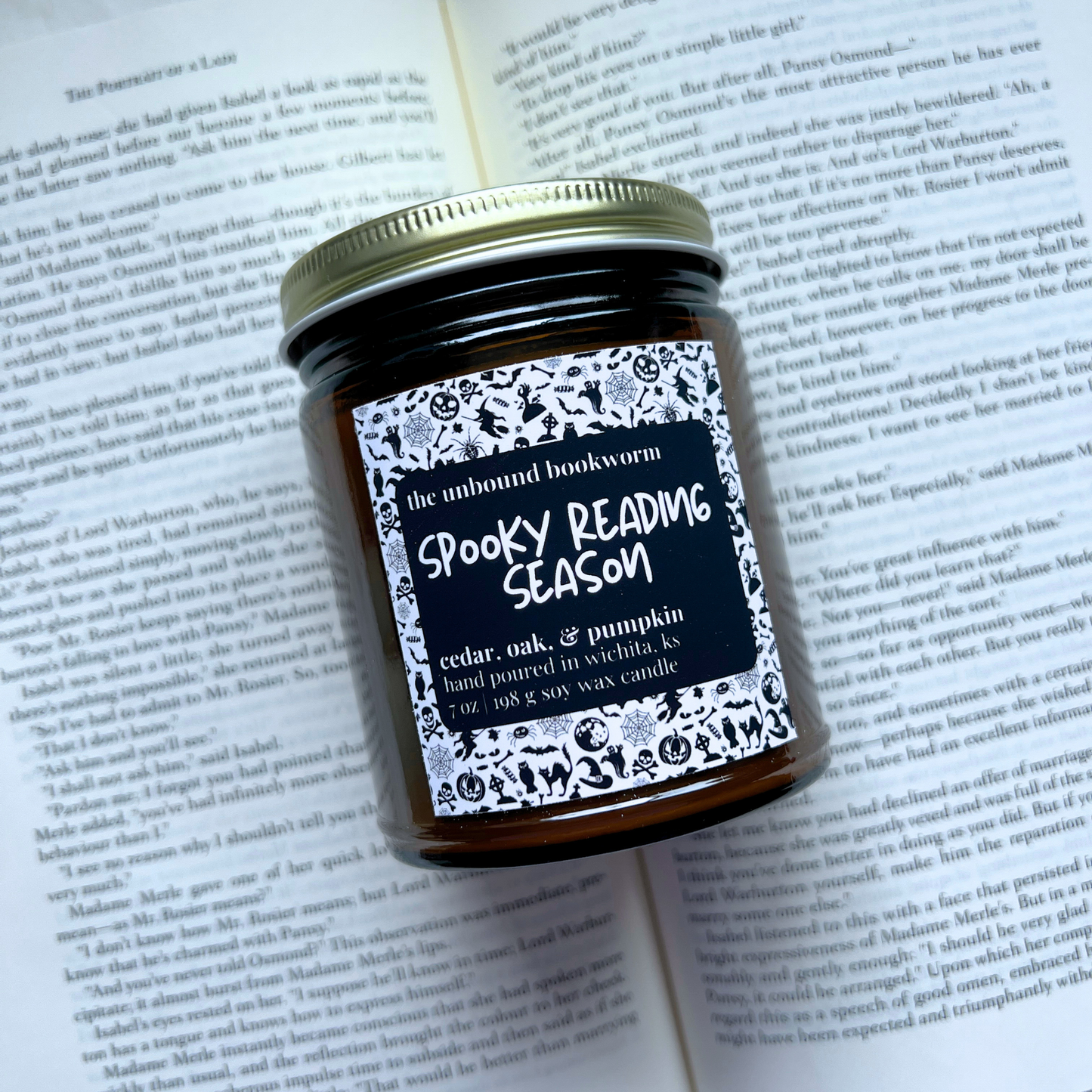 Spooky Reading Season Fall Candle | 7 oz Soy Candle