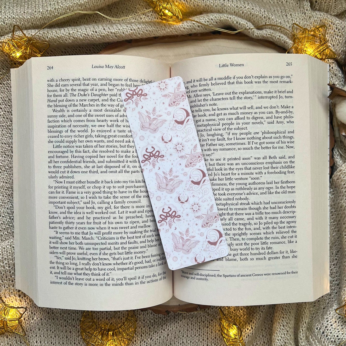 Celestial Pink Laminated Bookmark