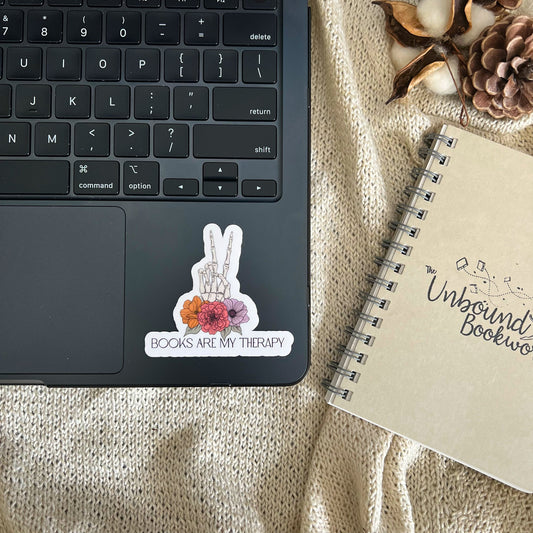Books Are My Therapy Bookish Sticker