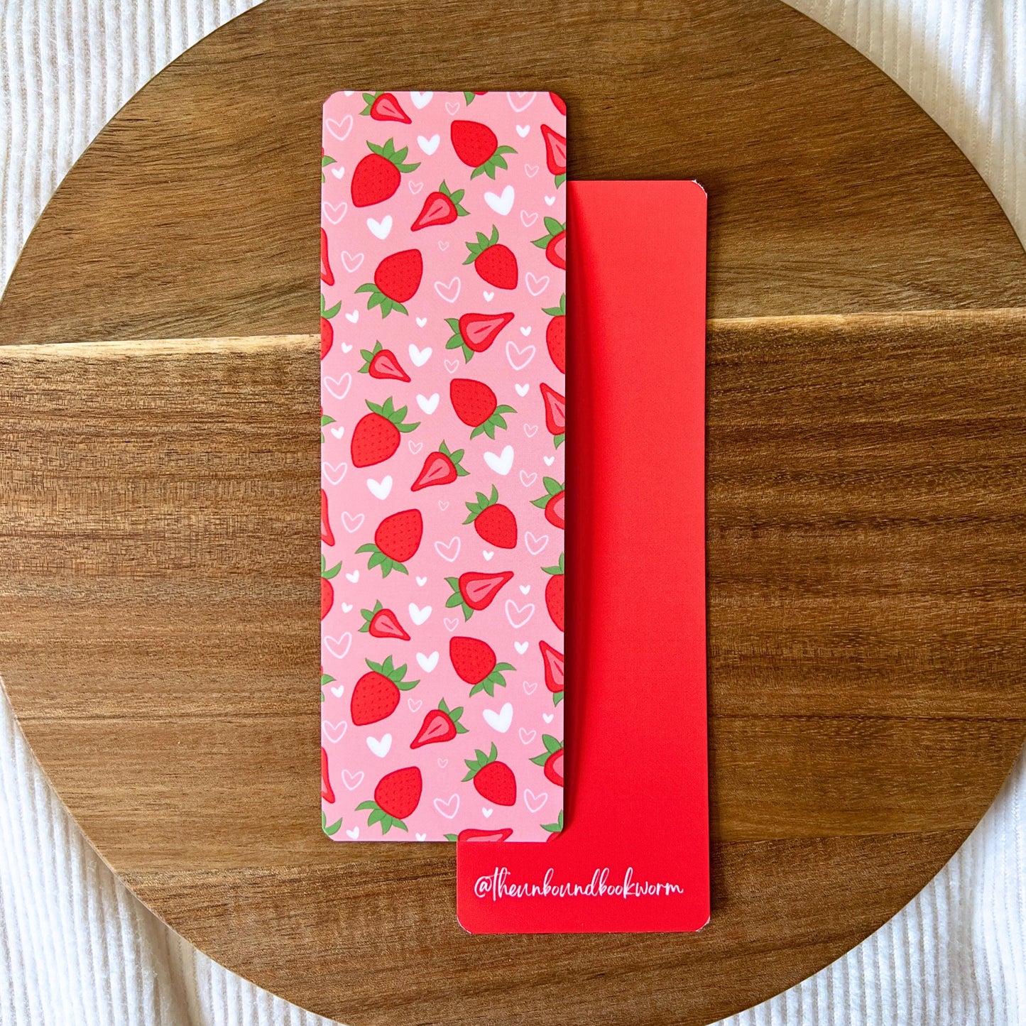 Sweet Strawberry Soft-Touch Bookmark