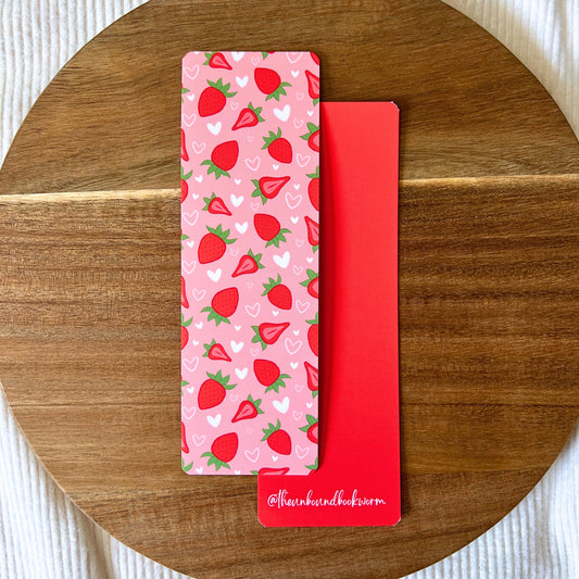 Sweet Strawberry Soft-Touch Bookmark