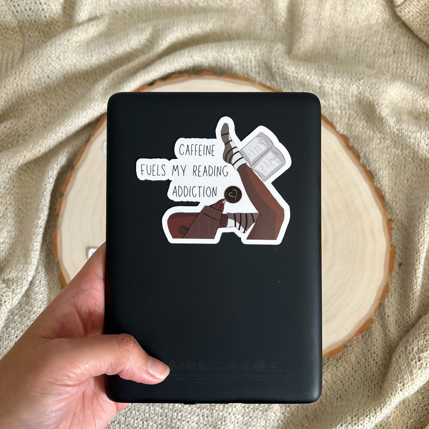 Caffeine Fuels My Reading Addiction Bookish Sticker