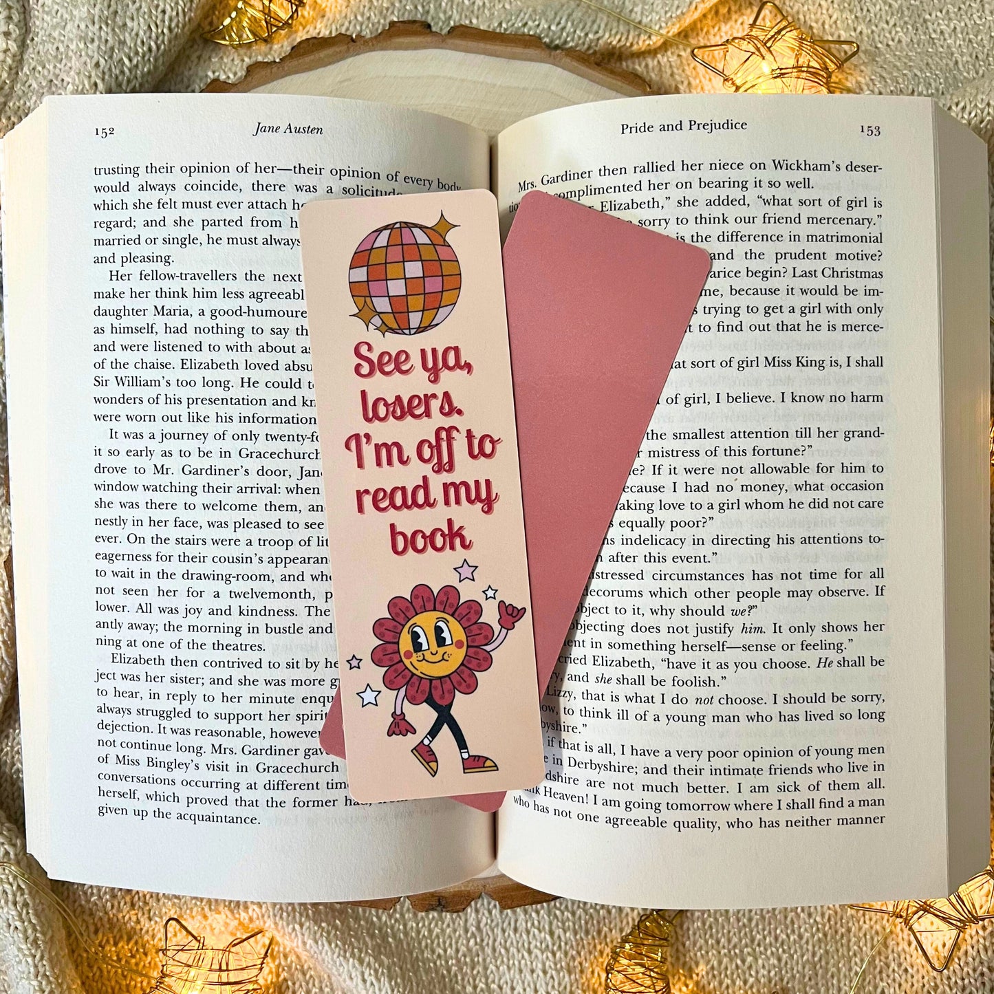See Ya Losers | Sassy Retro Pink Bookmark