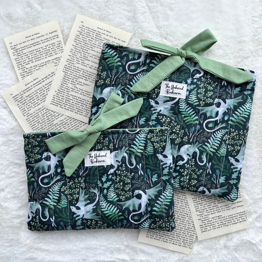 Botanical Dragons Bow Book Sleeve
