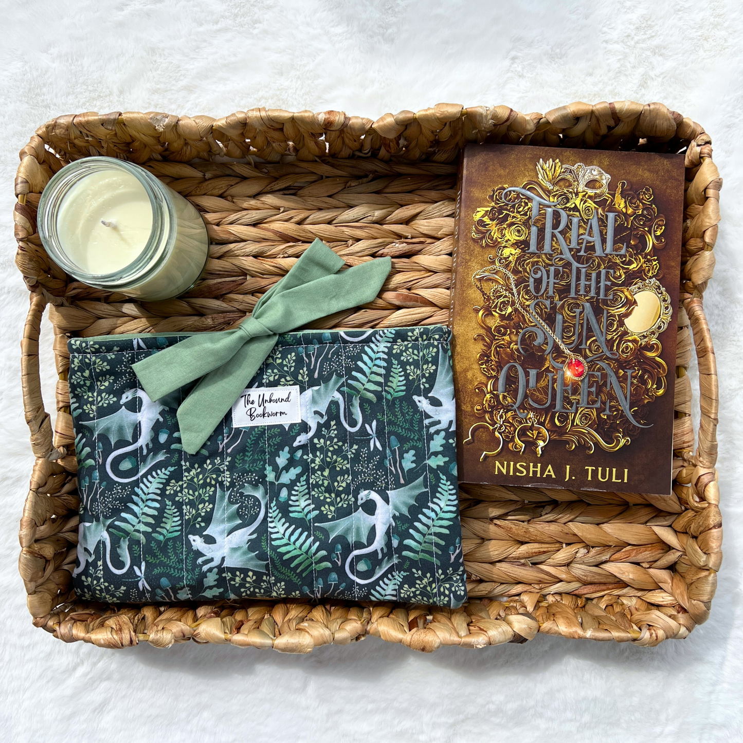 Botanical Dragons Bow Book Sleeve