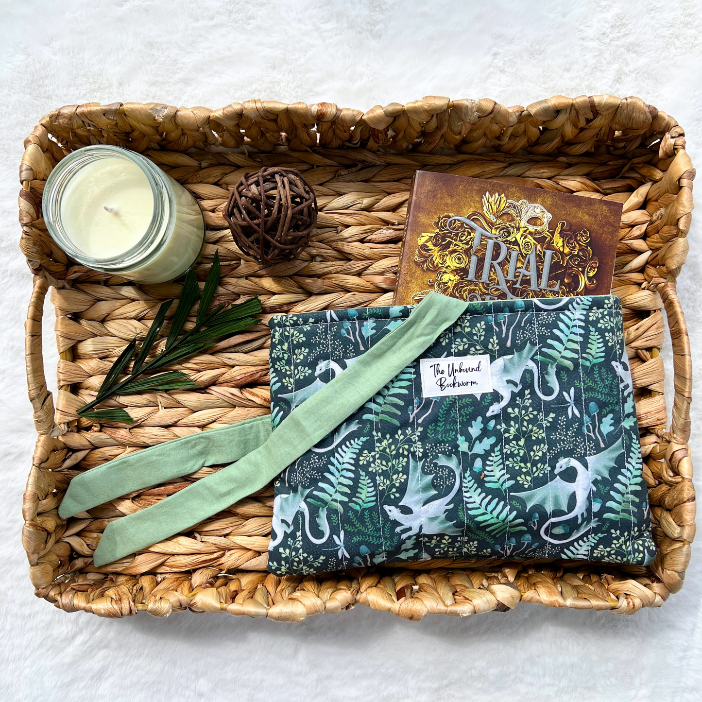 Botanical Dragons Bow Book Sleeve