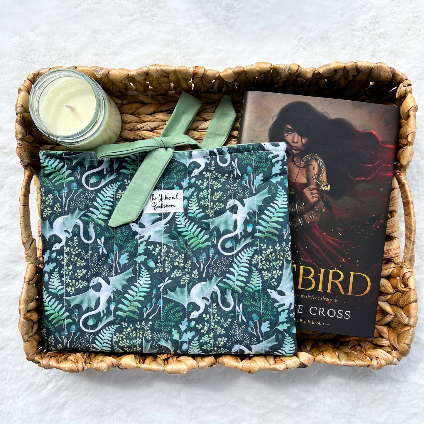Botanical Dragons Bow Book Sleeve