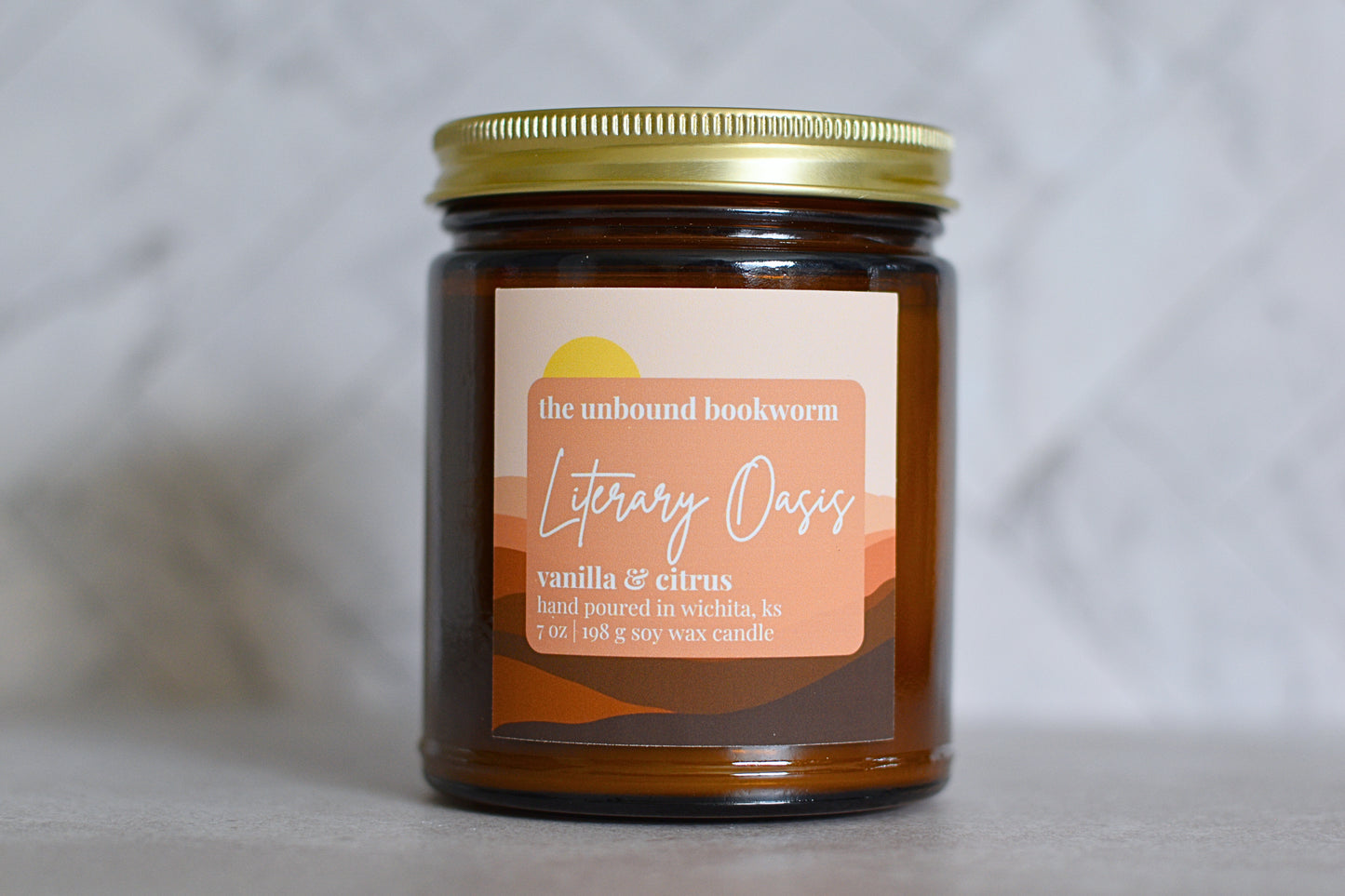 Vanilla and Citrus Scented Book Candle