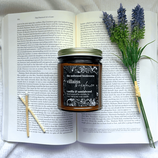 Villains & Violence Book Candle | 7 oz Soy Candle
