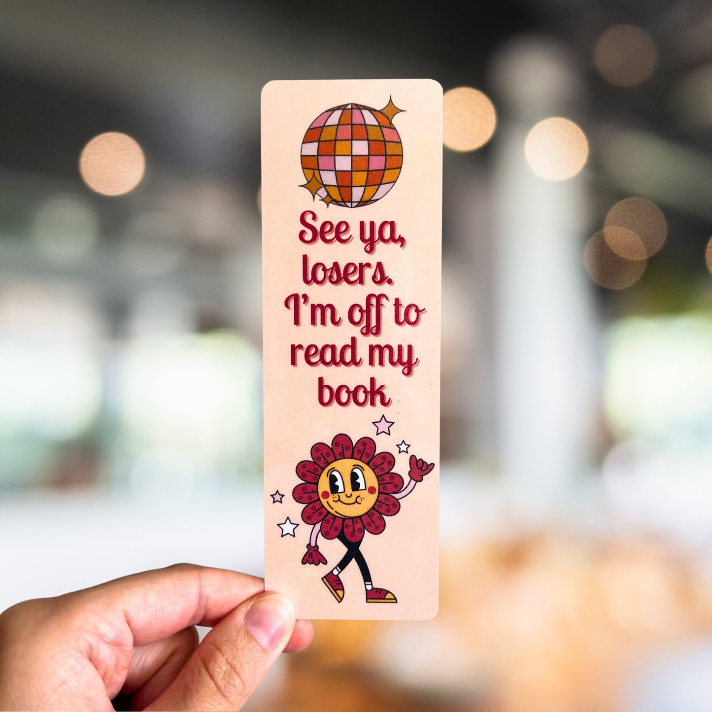 See Ya Losers | Sassy Retro Pink Bookmark