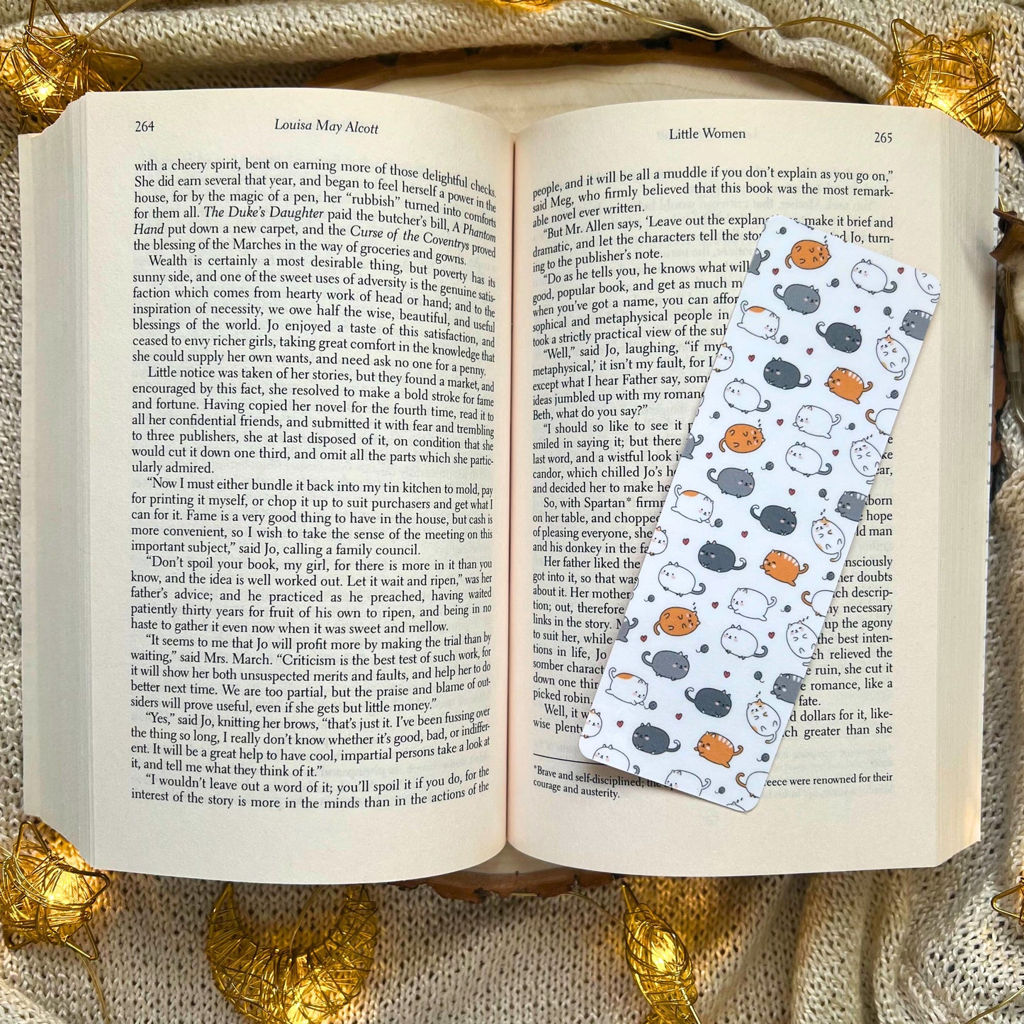 Fat Cat Laminated Bookmark
