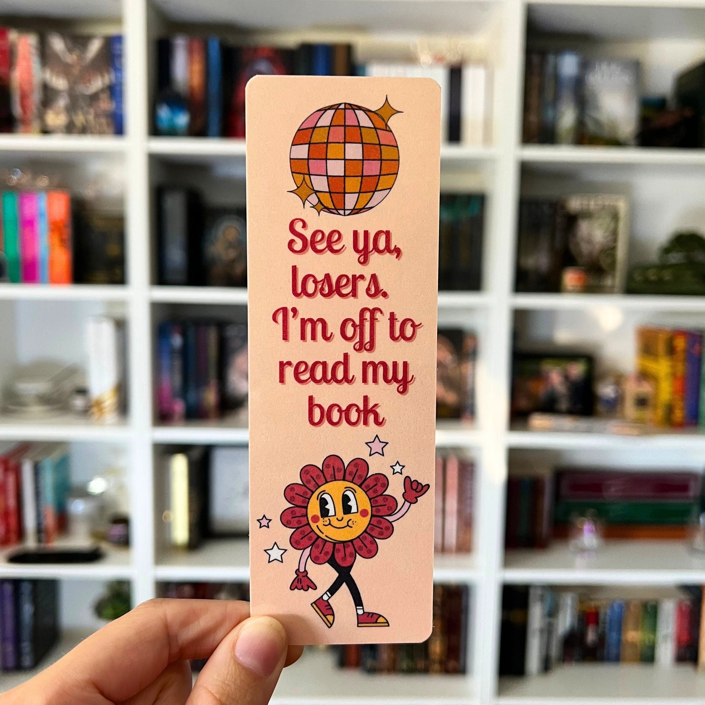 See Ya Losers | Sassy Retro Pink Bookmark