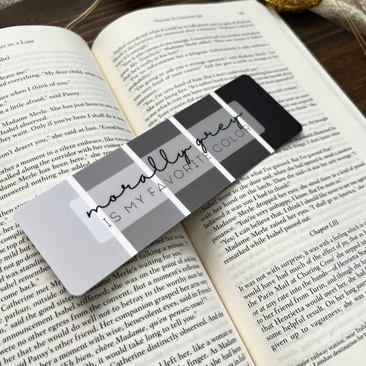 Morally Grey Soft-Touch Bookmark