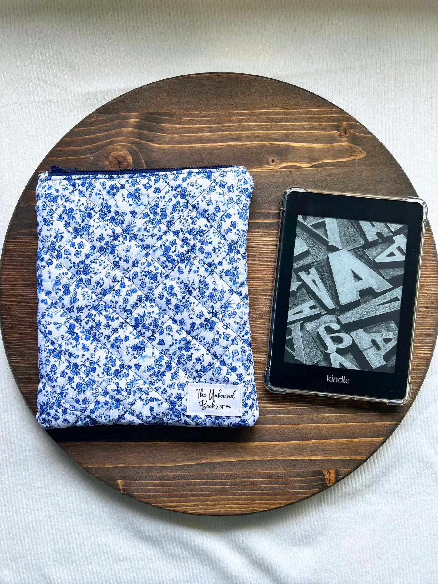 Blue Floral Kindle Sleeve